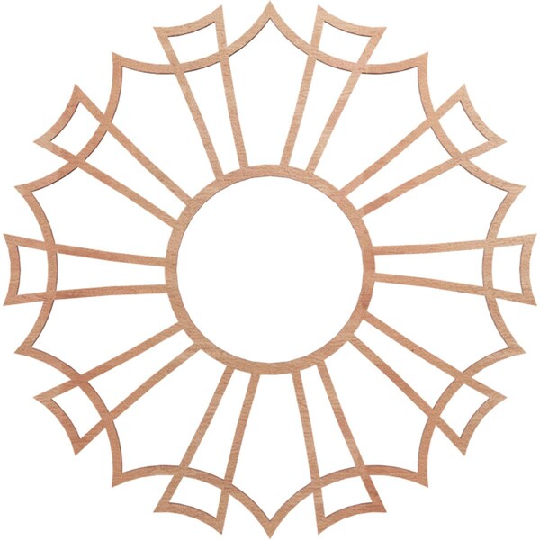 Ekena Millwork Augustus Wood Fretwork Pierced Ceiling Medallion, Cherry, 18"OD x 6 3/8"ID x 3/8"T CMWP18X18X0375AUCH - main